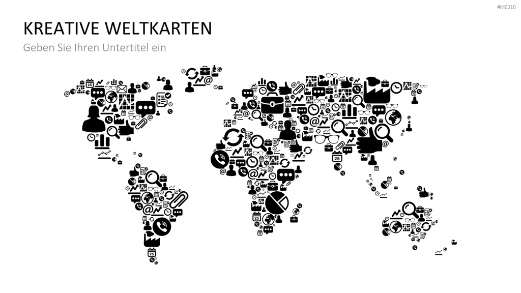 Weltkarte PowerPoint-Vorlage