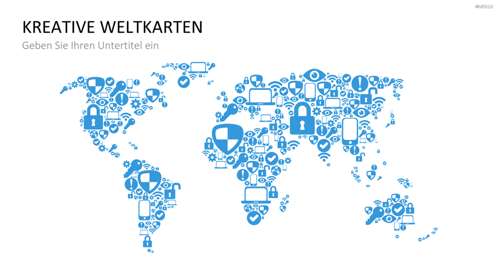 Weltkarte PowerPoint-Vorlage