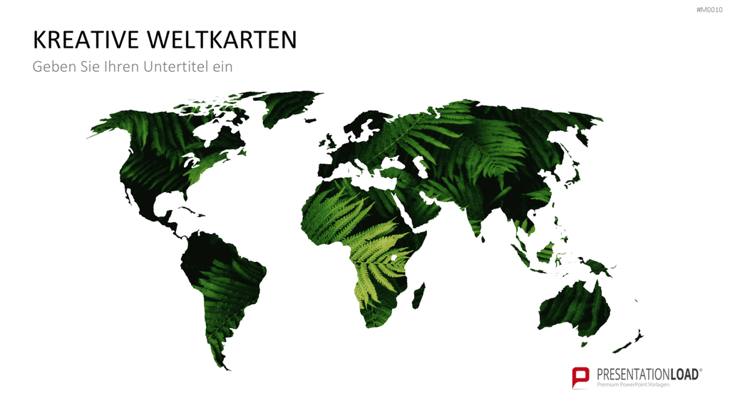 Weltkarte PowerPoint-Vorlage
