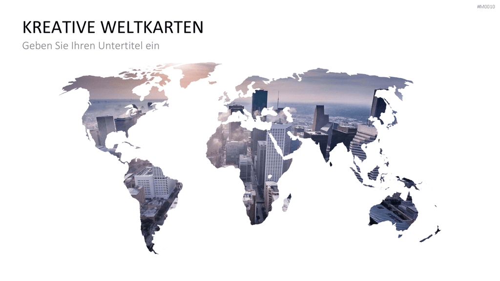 Weltkarte PowerPoint-Vorlage