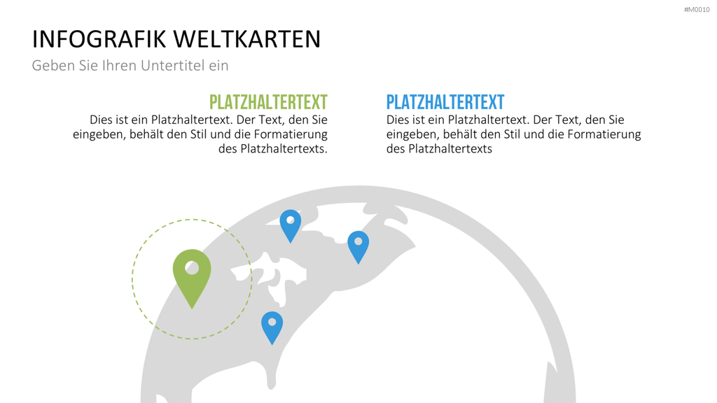 Weltkarte PowerPoint-Vorlage