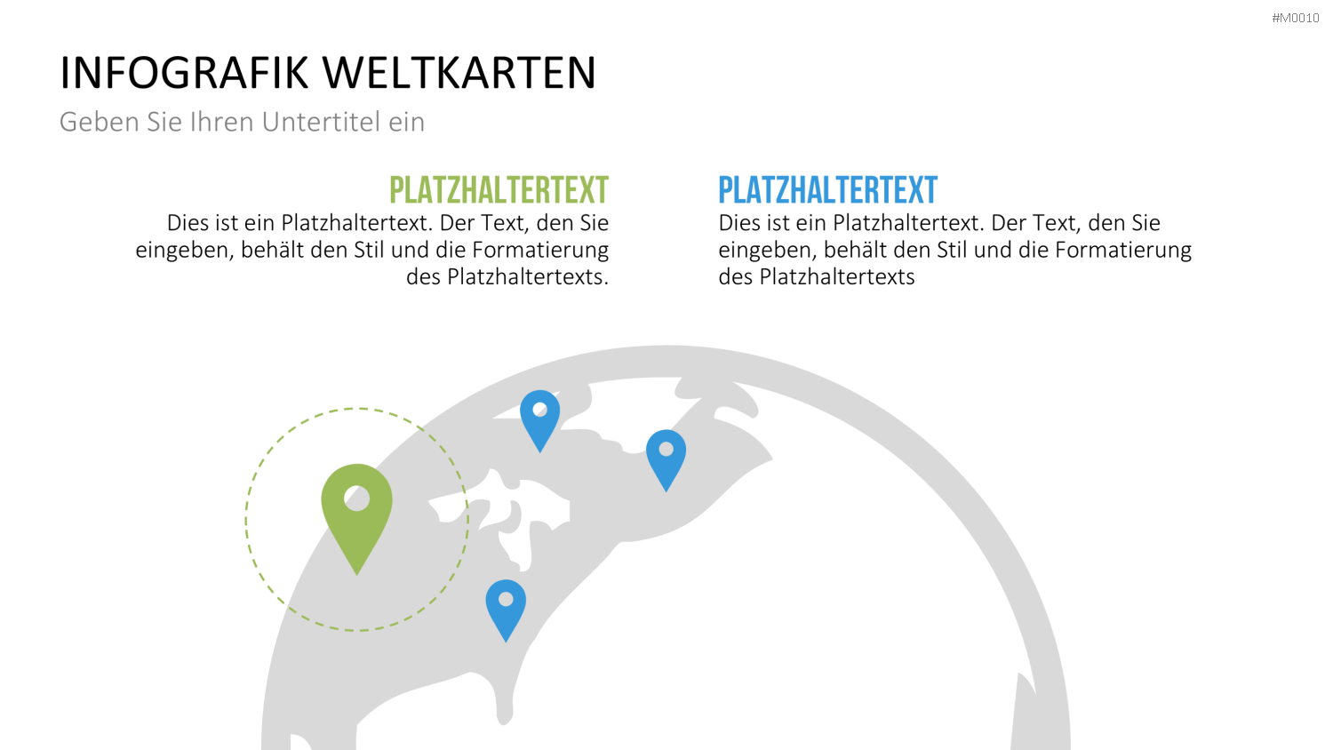 Weltkarte PowerPoint-Vorlage