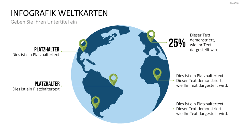 Weltkarte PowerPoint-Vorlage