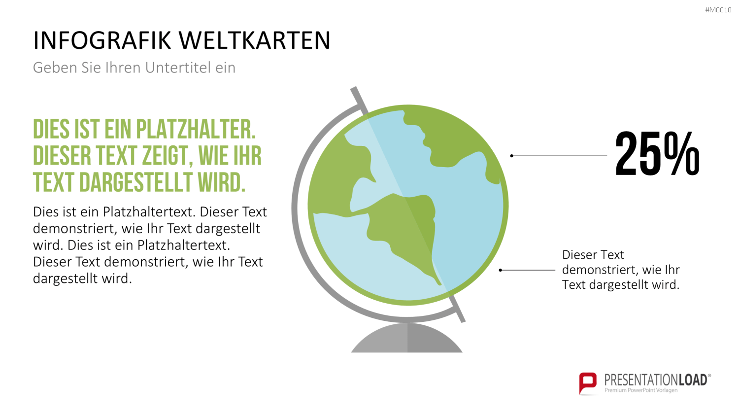 Weltkarte PowerPoint-Vorlage
