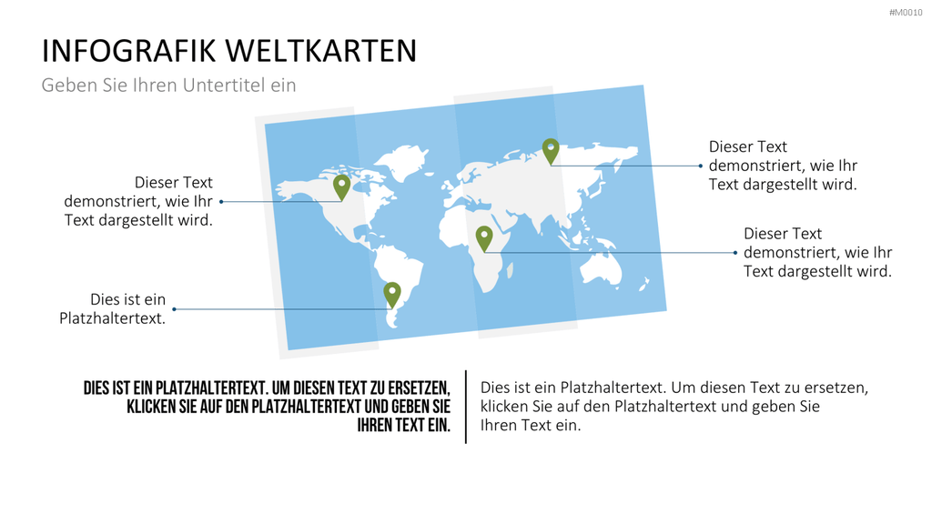 Weltkarte PowerPoint-Vorlage