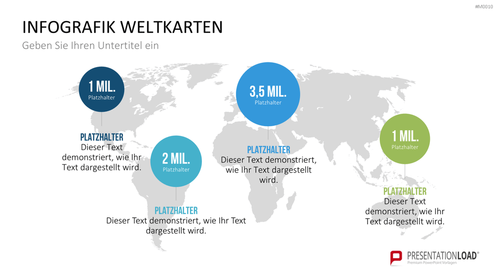 Weltkarte PowerPoint-Vorlage