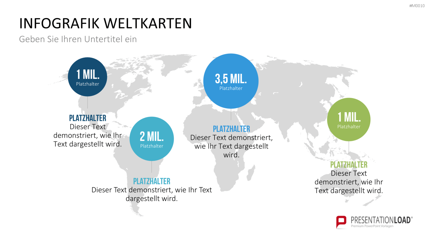 Weltkarte PowerPoint-Vorlage