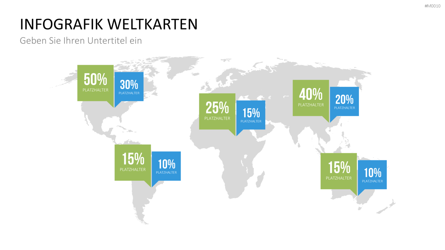 Weltkarte PowerPoint-Vorlage