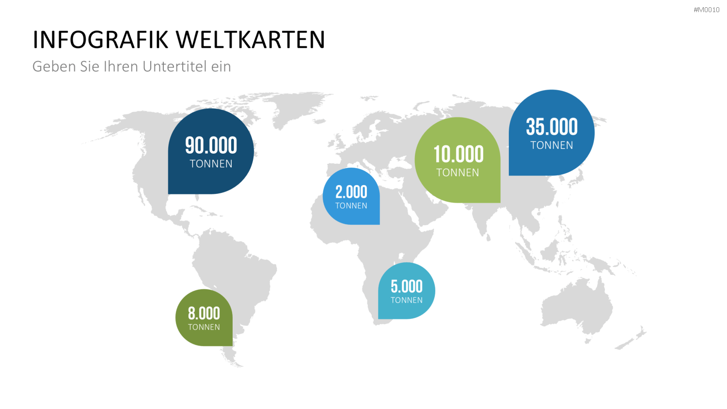 Weltkarte PowerPoint-Vorlage