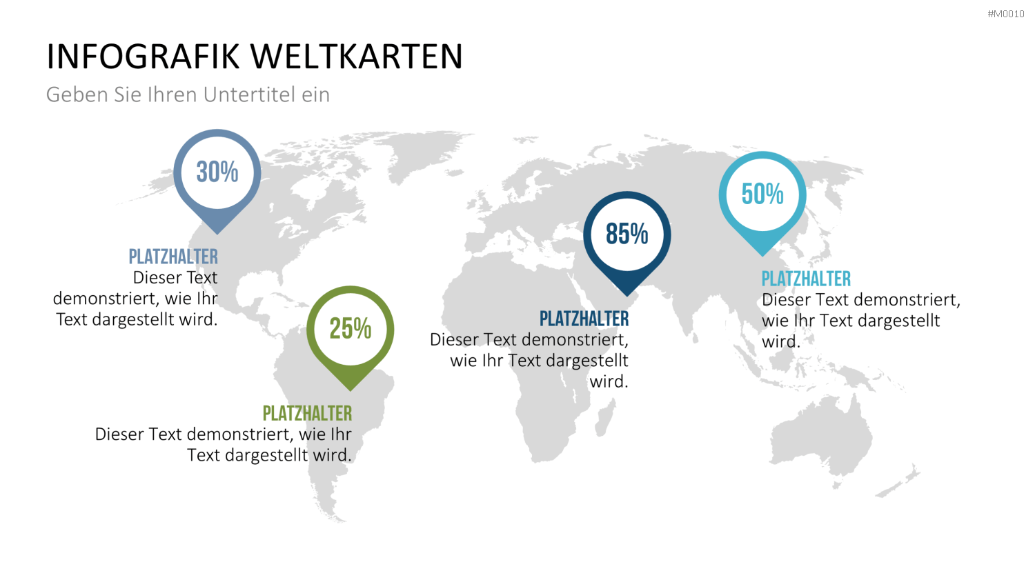 Weltkarte PowerPoint-Vorlage