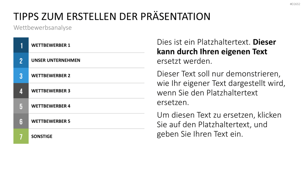 Wettbewerbsanalyse PowerPoint-Vorlage