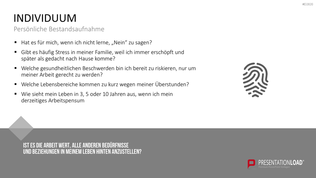 Work-Life-Balance PowerPoint-Vorlage