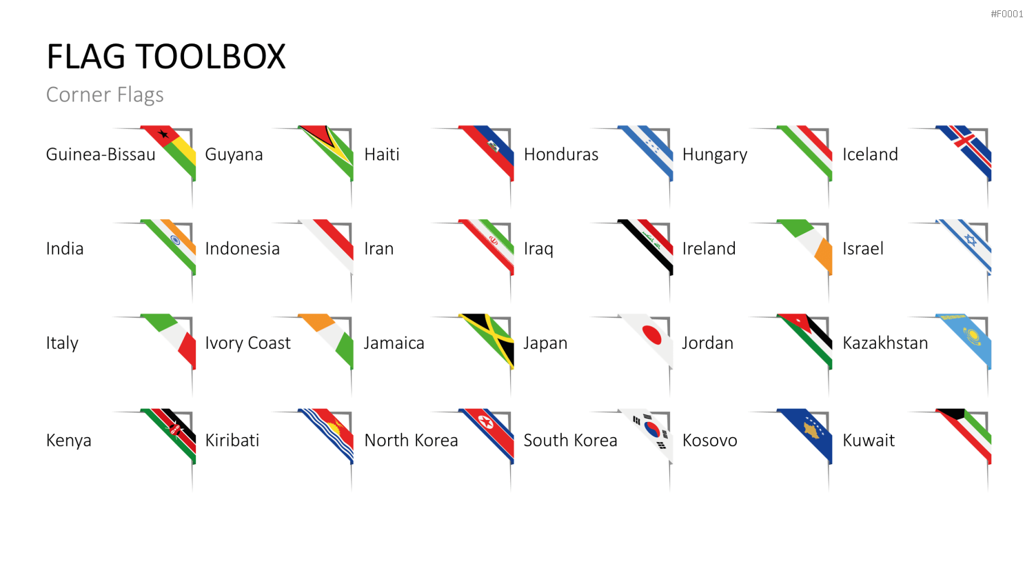 Länder-Flaggen Toolbox PowerPoint-Vorlage