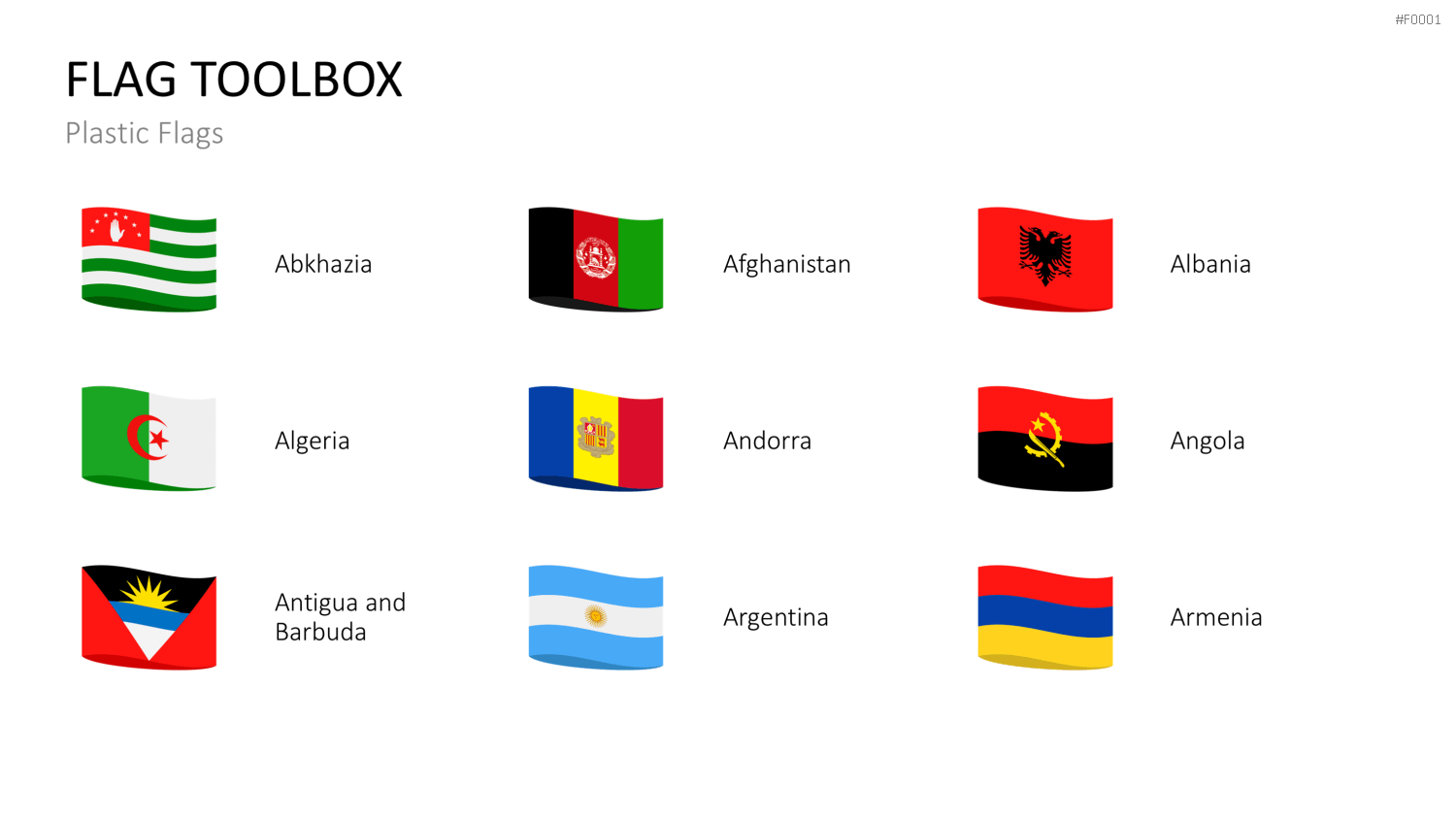 Länder-Flaggen Toolbox PowerPoint-Vorlage