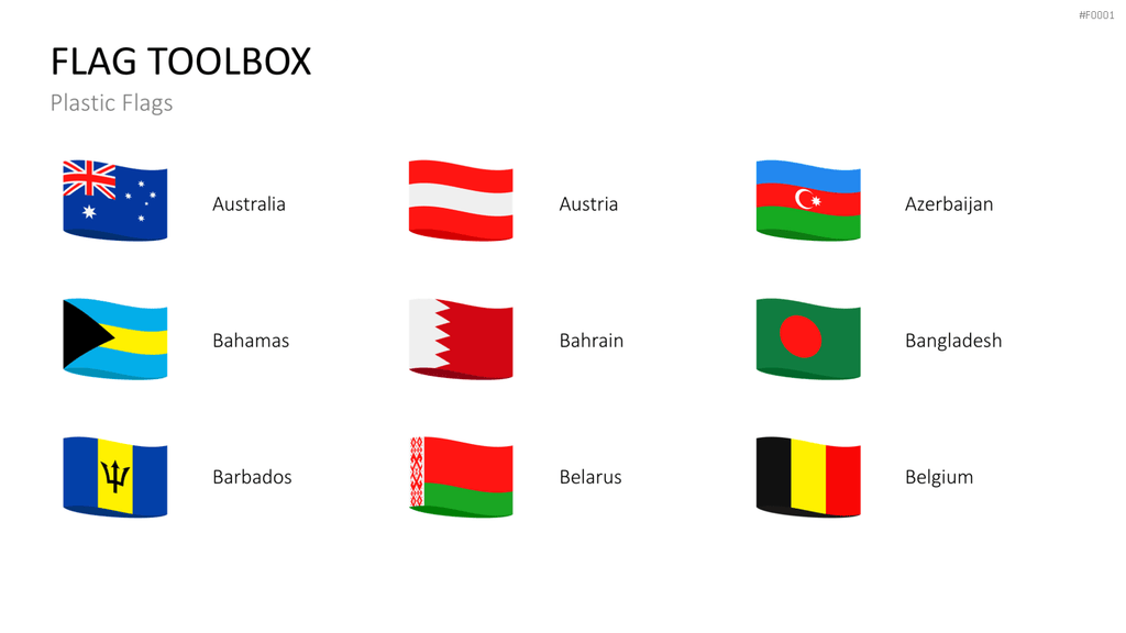 Länder-Flaggen Toolbox PowerPoint-Vorlage