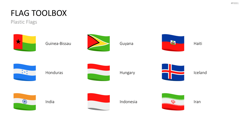 Länder-Flaggen Toolbox PowerPoint-Vorlage