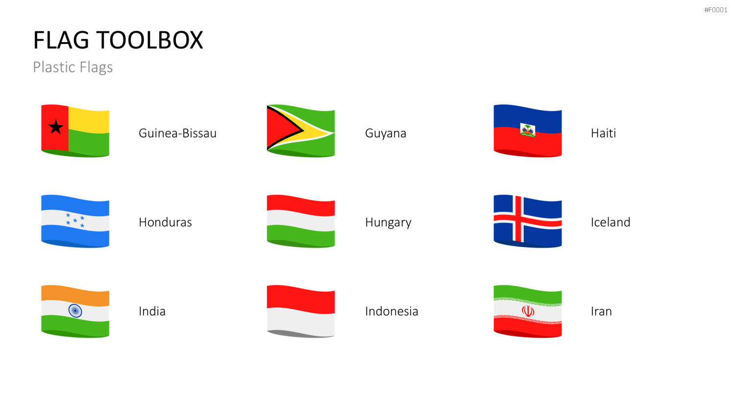 Länder-Flaggen Toolbox PowerPoint-Vorlage