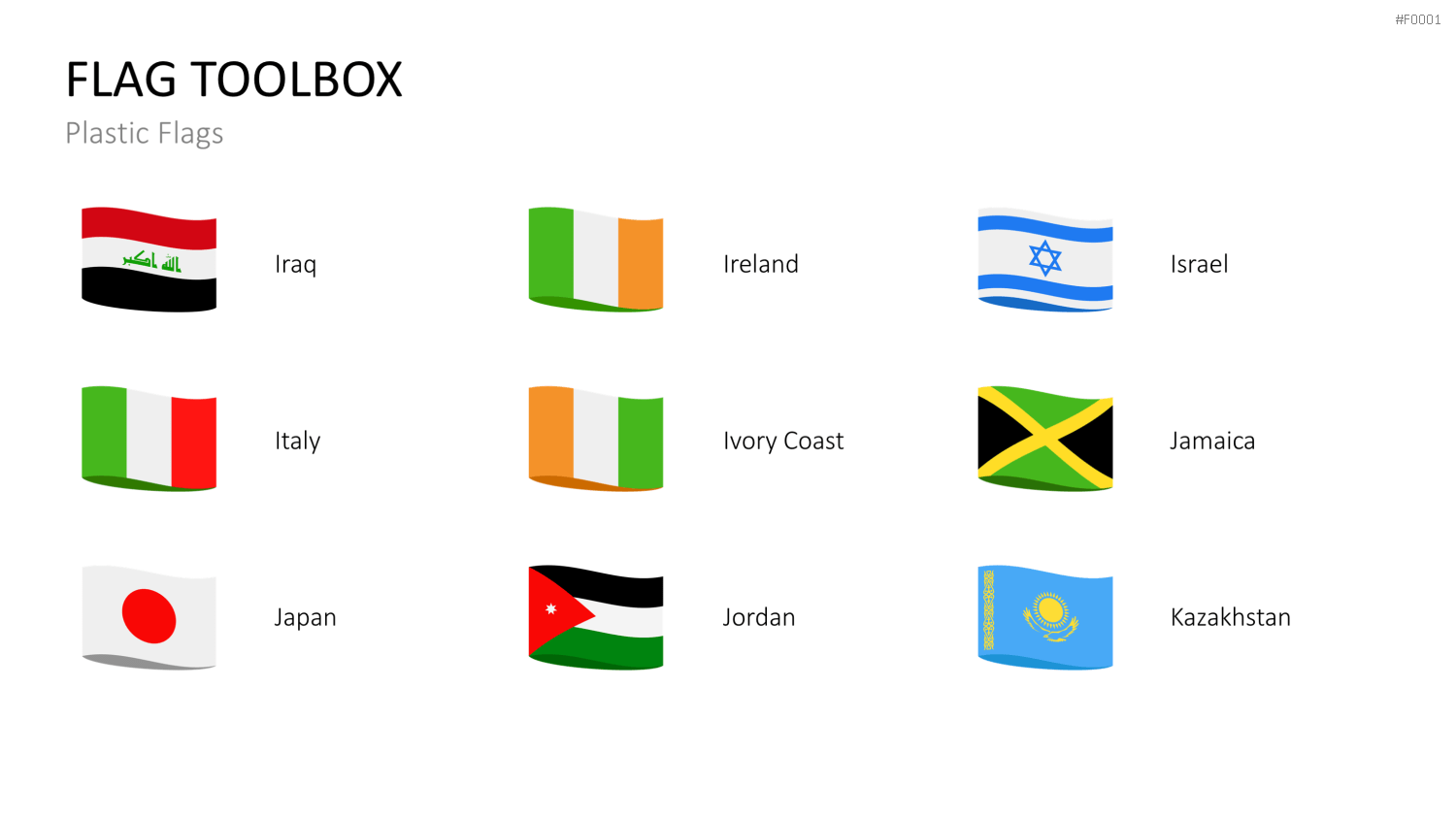 Länder-Flaggen Toolbox PowerPoint-Vorlage