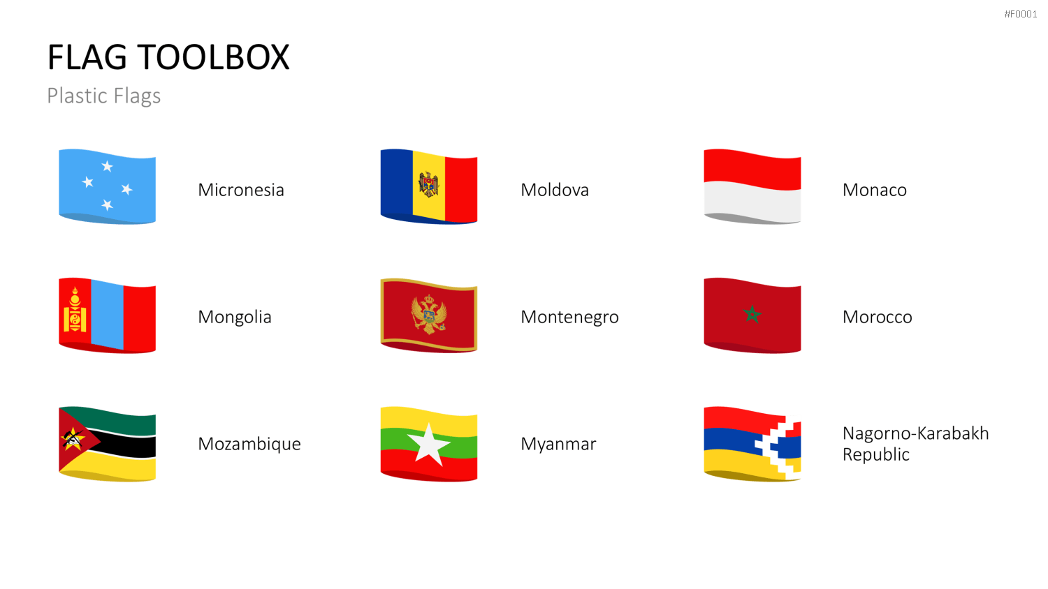 Länder-Flaggen Toolbox PowerPoint-Vorlage