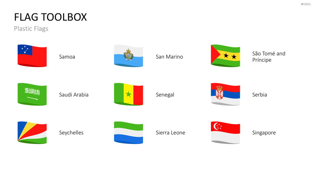 Länder-Flaggen Toolbox PowerPoint-Vorlage