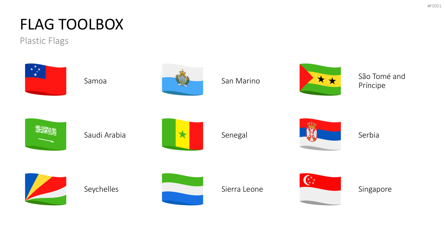 Länder-Flaggen Toolbox PowerPoint-Vorlage