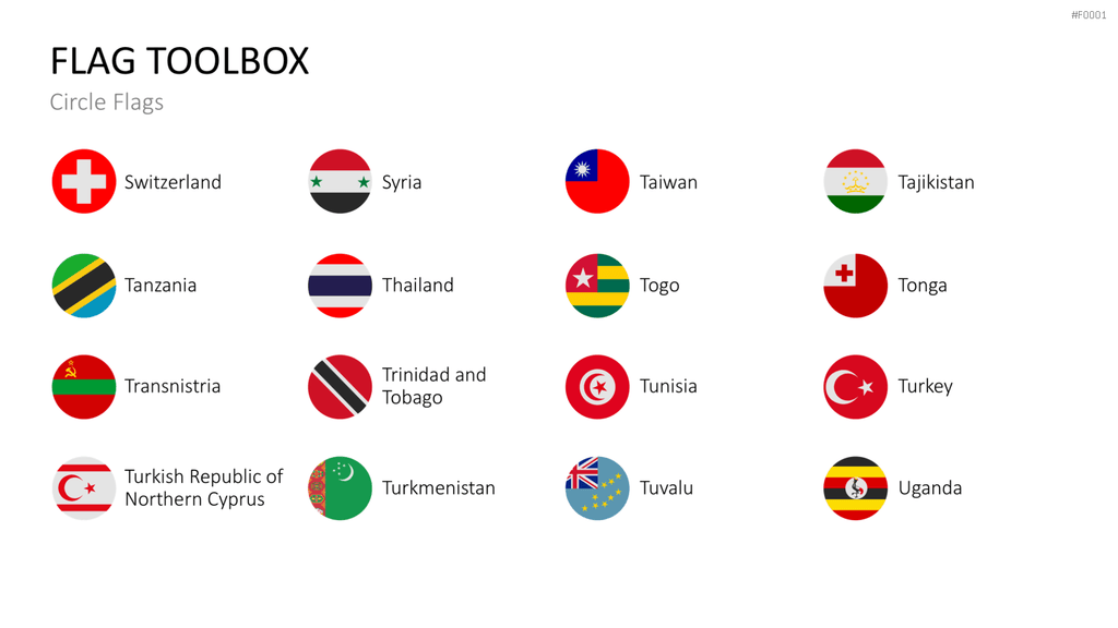 Länder-Flaggen Toolbox PowerPoint-Vorlage