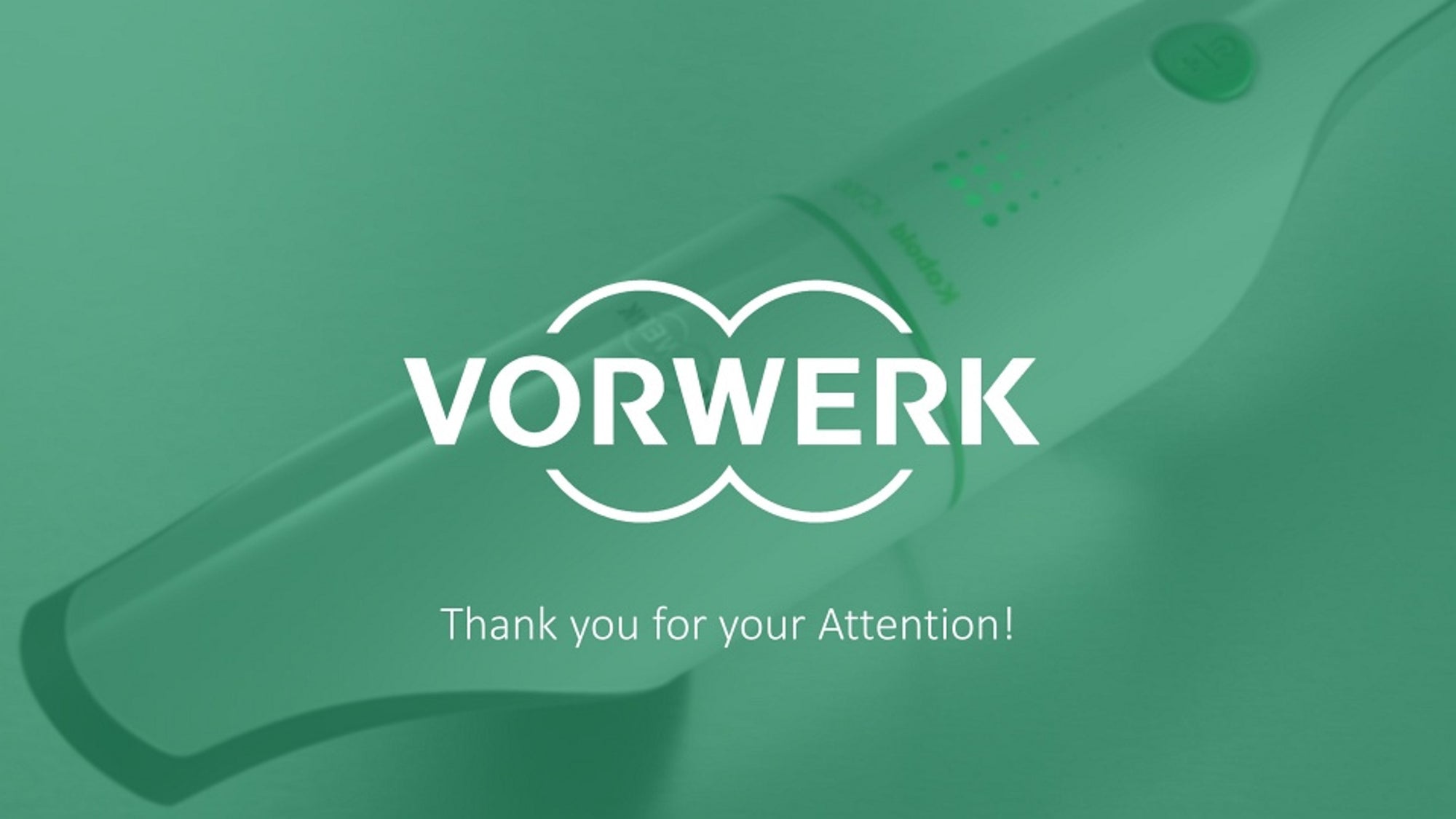 Vorwerk Präsentation Abschlussfolie Staubsauger