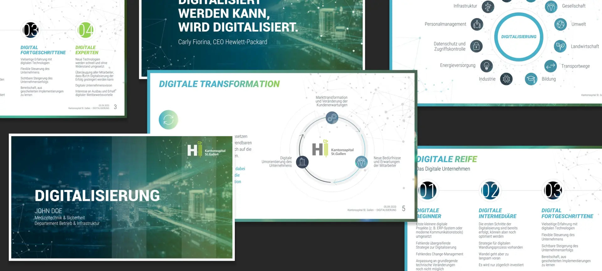 PowerPoint Business-Präsentation digitale Transformation