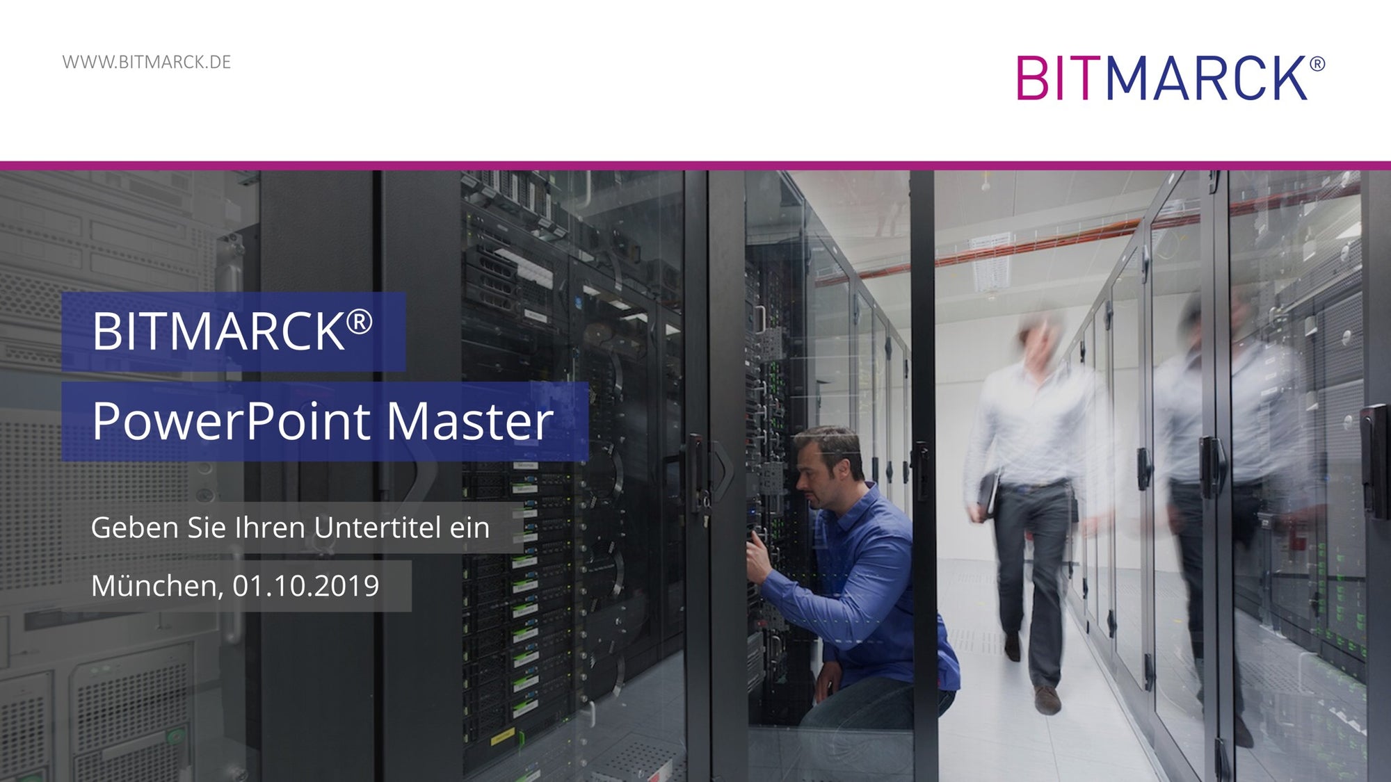 Männer im Serverraum, PowerPoint Präsentation