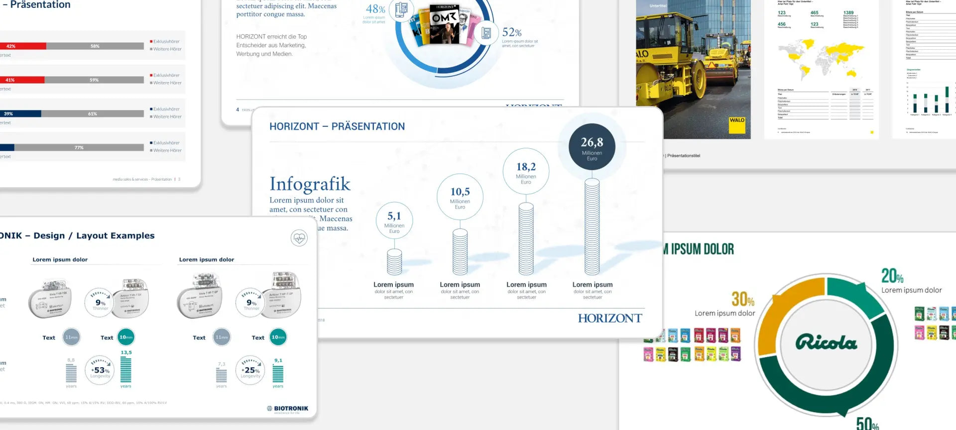 PowerPoint Business-Präsentationsvorlagen und Infografiken