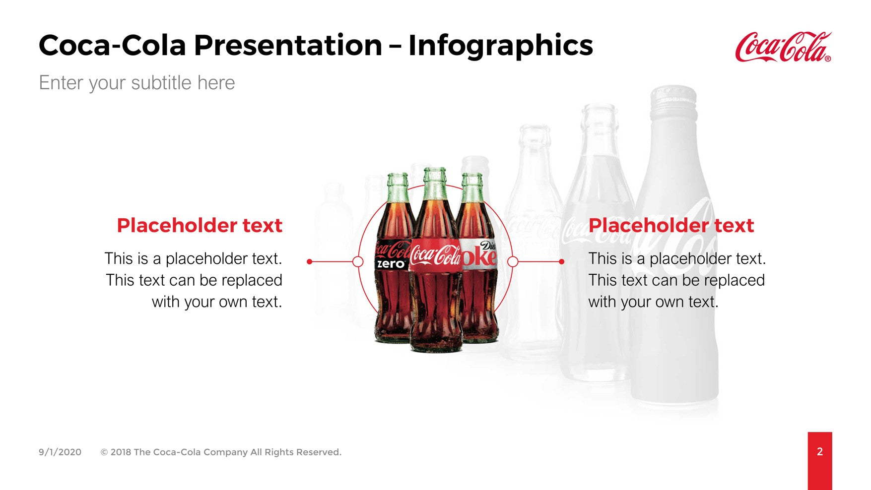 Coca-Cola Flaschen Infografik Präsentation