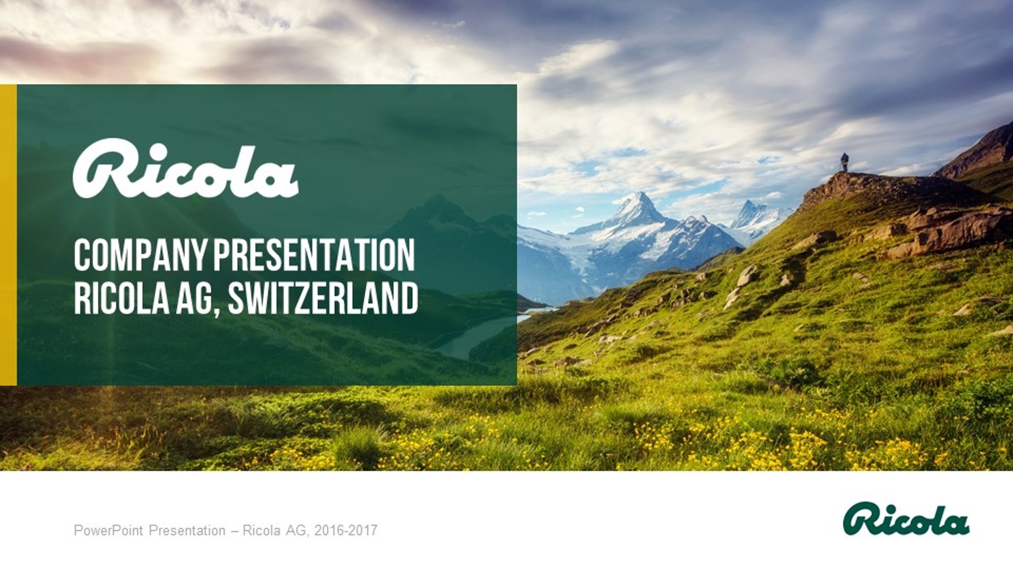 PowerPoint-Folie Ricola Firmenpräsentation Schweiz