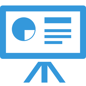 Präsentation mit Diagramm und Text