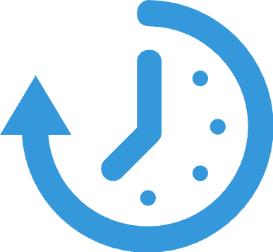 Uhr mit Rückwärtspfeil, Zeitmanagement