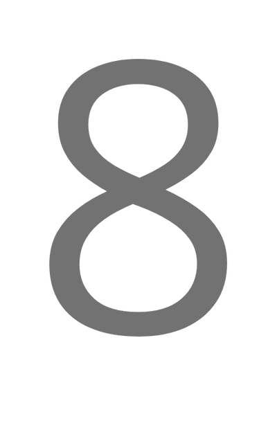 Große graue Zahl Acht Grafik