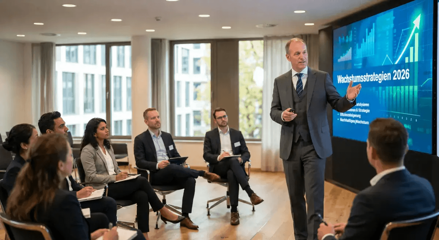 Business-Präsentation mit PowerPoint-Vorlage